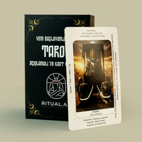 Cartes de tarot personnalisées avec estampage à chaud CMYK 4 couleurs, boîte de style livre |   Jeu de tarot personnalisé de qualité supérieure avec bordure dorée, écologique et durable