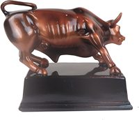 Estatua de toro de Wall Street de bronce 2025, estatua de toro de bronce, escultura de cobre personalizada, FIGURA DE ACABADO DE BRONCE