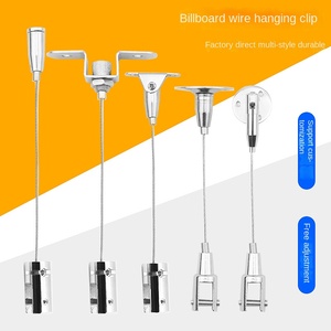 ワイヤーロープ用アクリル吊りクリップビルボードガラス吊りコードフック工業用グレード - Product Image 2