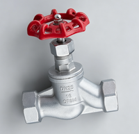 Vanne à soupape ANSI en acier inoxydable CF8M DN25 PN16, résistante à la corrosion, à connexion à bride haute, type Y, à commande manuelle, pour eau