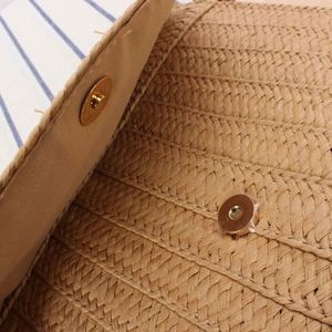 Summer Women Handmade National Portable Water Resistant USB <b>Small</b> Woven Paper Crossbody Single Shoulder Bag for Seaside Vacation - Product Image 5