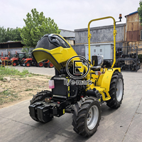 Livraison gratuite Tracteur agricole 4x4 diesel à quatre roues EPA 25 ch 50 ch Tracteurs agricoles CE Tracteur agricole de ferme de jardin à quatre roues