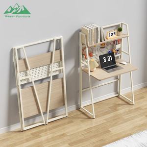 <span class=keywords><strong>Bureau</strong></span> de travail intégré Wayon avec panneau perforé et étagère, poste de travail moderne et minimaliste pour petit espace - Product Image 5