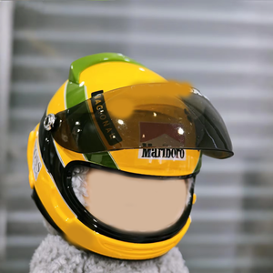 Lafufu bebek kafası kask, peluş oyuncak, kör kutu aksesuarları, ayı, serin motosiklet, elektrikli motosiklet - Product Image 1