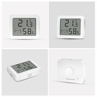Sensor de temperatura y humedad Tuya, Mini pantalla Digital LCD, Compatible con aplicación Blvetooth, termómetro con Control remoto, higrómetro