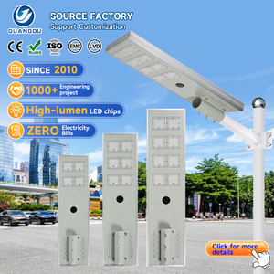 ไฟถนน LED แบบรวมทุกอย่างในหนึ่งเดียว SMD สำหรับภายนอกอาคาร กันน้ำ IP65 ชาร์จเร็ว 60w 120w 180w 220w - Product Image 1