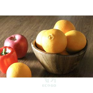 Cuenco de madera para servir para ensaladas, frutas, cuenco grande para servir ensaladas, cuenco grande de madera ancho de Acacia para frutas - Product Image 4