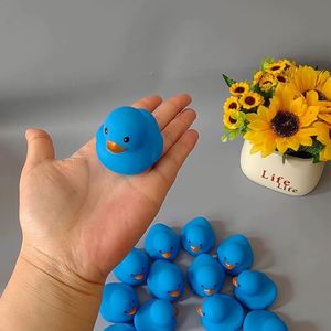Whole Sale Custom Logo Blue Mini Rubber Ducks <b>Bath</b> Duck Toys That Squeak Baby Shower Toy & Party Decoration for Toddlers - Product Image 5
