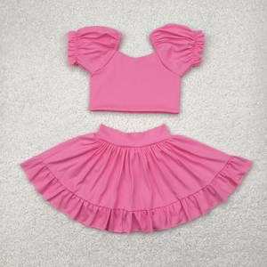 Conjuntos de Ropa Deportiva para Bebés Niñas, Camiseta de Yoga y Falda Corta - Product Image 4