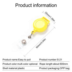 DEYI 600mmラヤード引き込み式バッジリールビニールプラスチック<span class=keywords><strong>ID</strong></span>ストラップヨーヨーネックロープバッジホルダークリップ付き - Product Image 5