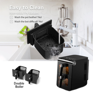 Friteuse électrique intelligente et numérique de 11L avec logo personnalisé pour cuisine cuisson facile Friteuse à air intelligente à écran tactile antiadhésive - Product Image 5