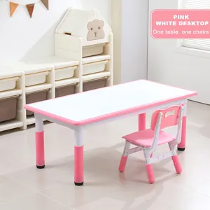 Trẻ Em Bàn Và Ghế Đặt Chiều Cao Có Thể Điều Chỉnh Toddler Bàn Với 4 Ghế Học Tập Trường Bảng Và Ghế Đặt Cho Cô Gái Và Chàng Trai Tuổi 2-10