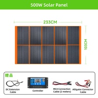 Panneau solaire portable pliable haute efficacité 300W, sac de transport, 18V, pour la production d'énergie extérieure, panneau de charge dédié, panneau photovoltaïque