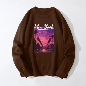 Hete Verkoop Amerikaanse Mode Pop Losse Ronde Hals Sweatshirt Voor Heren New York City District Graphic Sweatshirt Print Heren Sweatshirt