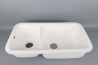 DCT OB806 Luxuriöses Modernes Langlebiges Sicheres Ungiftiges Lebensmittelechtes Verbund-Acryl Freistehendes Glänzendes Weißes Badezimmerwaschbecken für Esszimmer
