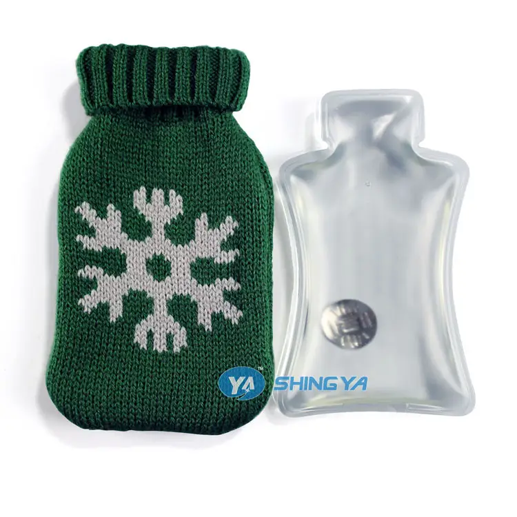 promotional custom hand warmer heat pack with jacquard knitted pouch