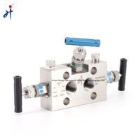 High Pressure Pressure Gauge Valve Integral 3 Valve Manifolds for Differential Pressure Transmitters