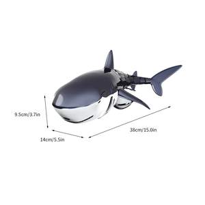 Juguete de Tiburón RC Acuático de 2.4 GHz, Tiburón Dorado con Control Remoto y Rociador de Agua, Juguete de Barco RC Tiburón Recargable - Product Image 2
