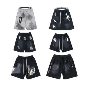 Shorts de plage décontractés en jean vintage délavé, style rétro américain, marque de mode urbaine polyvalente - Product Image 2