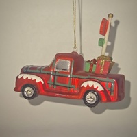 Ornements de Noël en verre soufflé faits à la main, style rétro, en forme de voiture, à suspendre, parfaits pour la décoration de l'arbre de Noël - Vente chaude