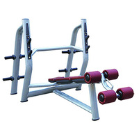 Banc de musculation robuste à inclinaison réglable, adapté aux équipements de musculation pour press d'abdominaux à inclinaison basse.