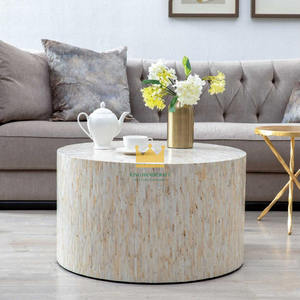 Table basse moderne multifonctionnelle de haute qualité, best-seller, en mosaïque de nacre, incrustation unique en os, pour la décoration de la maison - Product Image 5