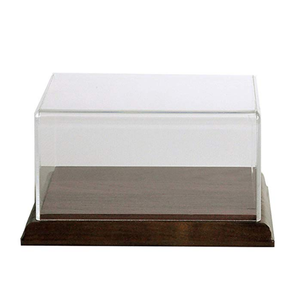 Đế Gỗ Óc Chó Với Hộp Nhựa Acrylic Hiển Thị <span class=keywords><strong>Cube</strong></span> Hộp Trưng Bày Bảo Vệ Cho Sưu Tập - Product Image 6