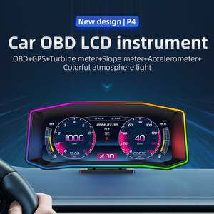 จอ LCD ขนาด 6.2 นิ้ว สำหรับรถยนต์ HUD OBD GPS ระบบคู่ รองรับหลายอินเทอร์เฟซ ปรับแต่งธีมได้ โลโก้รถยนต์ ไฟบรรยากาศหลากสี PID - Product Image 2