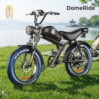 Vélo de montagne tout-terrain à pneus larges avec cadre en acier C93, moteur arrière 1000W, batterie au lithium, vélo électrique rétro pour la plage, la neige et la route