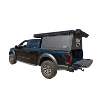Adapté aux camions pick-up Ford F150, cabine de camping légère à glisser avec toit relevable pour les voyages tout-terrain 4x4