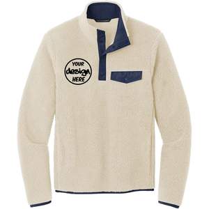 Pull-over unisexe à broderie personnalisée F140 en polaire personnalisée pour l'extérieur avec fermeture à pression et textes du logo - Product Image 1