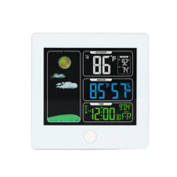 Station météo sans fil avec écran couleur, moniteur de température et d'humidité, calendrier perpétuel, prévisions météorologiques, réveil