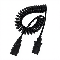 Nouveau câble adaptateur de remorque en spirale à 7 broches HACN 7 cœurs, type S, fiche métallique, 24V, TPU, résistance au froid -40, pour rénovation/mise à niveau