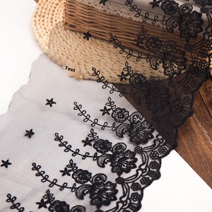 Nhà Máy Trực Tiếp 23/37/47Cm Màu Đen & Trắng Phong Cách Sợi Thêu Cạnh Hình Cứng Lưới Sofa Rèm Nhà Dệt May Trang Trí Ren - Product Image 3