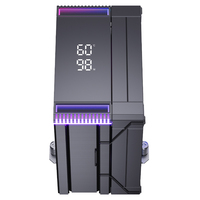 Refroidisseur d'air pour PC de bureau SNOWMAN, dissipateur thermique en cuivre, PWM 4 broches, roulement fluide, fonctionnement silencieux, affichage thermique en temps réel, sans éclairage