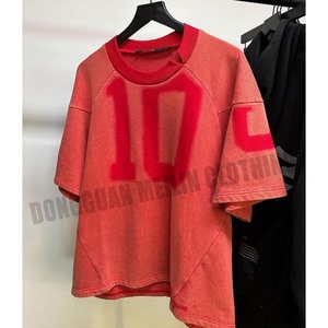 ผู้ผลิตเสื้อผ้า เสื้อยืดทรงบ็อกซี่คุณภาพสูงแบบย้อมสีเอซิด ผ้าฝ้าย 100% เสื้อยืดโอเวอร์ไซส์สำหรับผู้ชายเนื้อผ้าหนา - Product Image 1