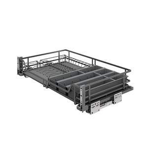 Tiroir de rangement multifonctionnel en métal pour vaisselle, à monter sur armoire, avec panier coulissant pour cuisine domestique - Product Image 6