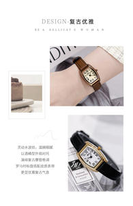 นาฬิกาข้อมือควอทซ์สไตล์คลาสสิกย้อนยุคแฟชั่นลำลองรูปทรงกระบอก - Product Image 6