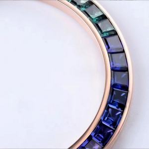 Pièces de rechange pour montre en diamant moissanite personnalisées, insert de lunette arc-en-ciel, anneau de rechange pour accessoires de montre - Product Image 6