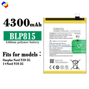 แบตเตอรี่ BLP815สำหรับสมาร์ทโฟน <span class=keywords><strong>OnePlus</strong></span> <span class=keywords><strong>Nord</strong></span> <span class=keywords><strong>N10</strong></span> <span class=keywords><strong>5G</strong></span> BE2029แบตเตอรี่อะไหล่4300mAh - Product Image 2