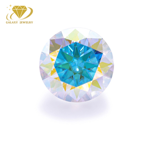 Pierres précieuses de moissanite de laboratoire en vrac de haute qualité, taille <span class=keywords><strong>poire</strong></span>, multicolores avec jeu de couleurs/effet de feu, entièrement plaquées, haute qualité GRA - Product Image 6