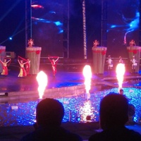 Buse de feu électronique à led, Laser, vaporisateur de flammes pour l'extérieur, fontaine pour exorciser les Performance conçue par un magnifique spectacle