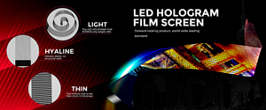 Écran holographique LED transparent P6.25 pour publicité, expositions à grande échelle, art numérique, léger et économe en énergie - Product Image 6