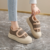 Nouvelles baskets en velours à scratch pour l'automne/hiver/printemps, chaudes, confortables, antidérapantes, légères, chaussures décontractées pour femmes