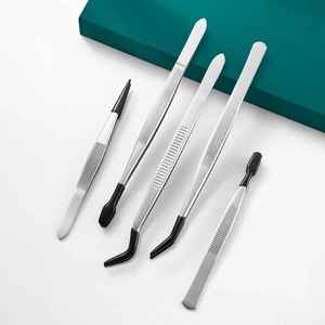 Pincettes pour manucure et pédicure, 4 pièces, en acier inoxydable, pinces manuelles pour soins des ongles, outils de salon et de spa - Product Image 2