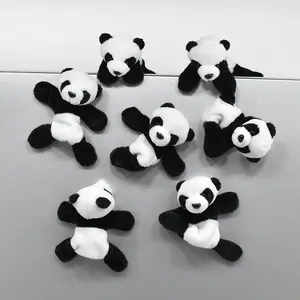 Mıknatıs panda peluş buzdolabı mıknatısı 2023 ile özel peluş oyuncaklar 10cm mini hayvan oyuncaklar