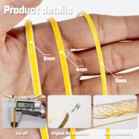 3mm 4mm 5mm Pcb Cob Led Strip Ultra Thin 12V 24V Fob Tape Light Dc12V 24V Linear Lighting High Density Les Light Strips