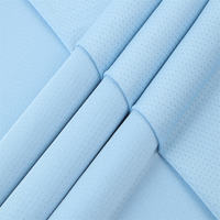 Tissu tricoté extensible perforé en nylon et élasthanne Dh N012 léger pour haut sans manches de sport printanier