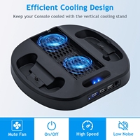 Estación de soporte de carga Vertical con ventilador de refrigeración para consola Xbox Series S, con puertos USB adicionales, controlador Xbox Series S