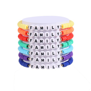 Fashion <b>Beaded</b> <b>Bracelet</b> Set Multicolor Letter Heart Glow In Dark For Women Gift Jewelry Yiwu Origin - Product Image 4